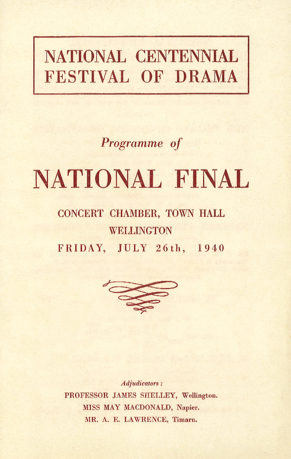 National Centennial Festival of Drama: National Final