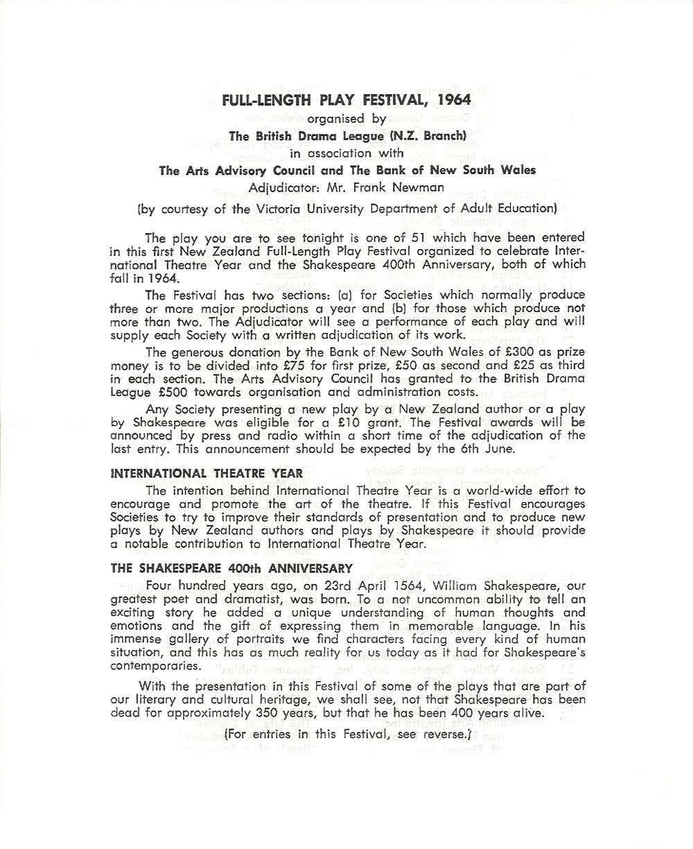 British Drama League Full-Length Play Festival