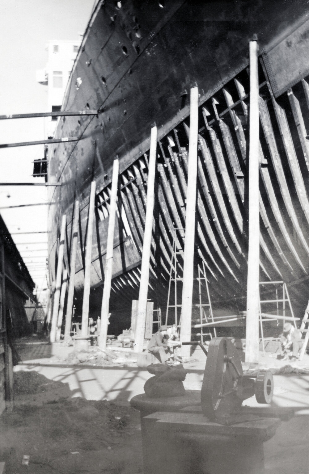 Wanganella in dry dock 