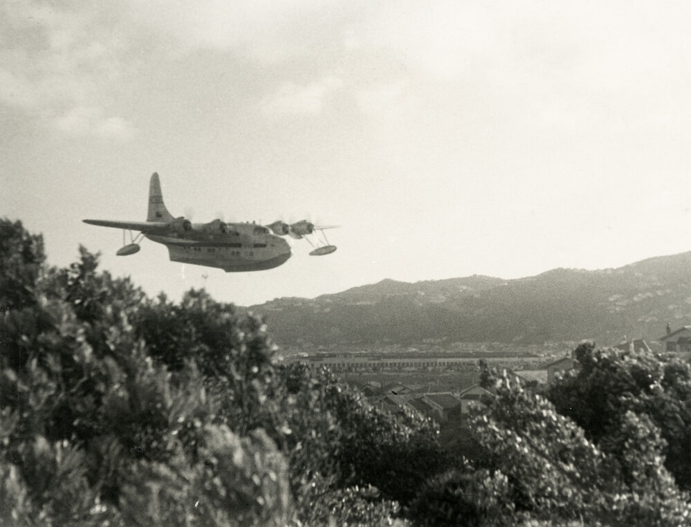 Flying boat over Rongotai 