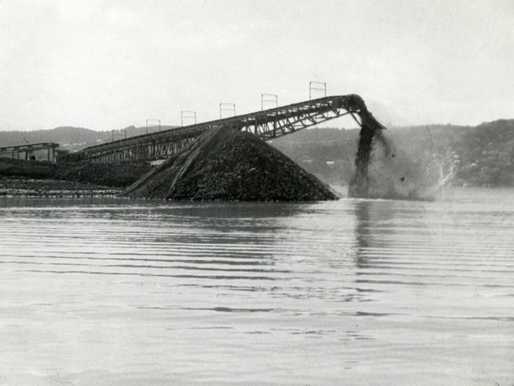 Dumping soil in Evans Bay