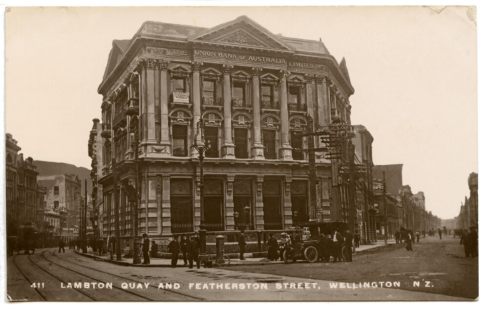 The Union Bank of Australia, Lambton Quay and Featherston Street