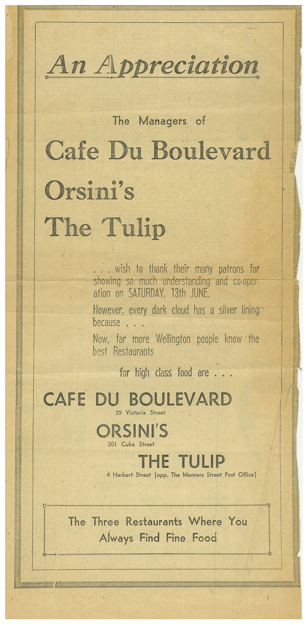 "An Appreciation..."