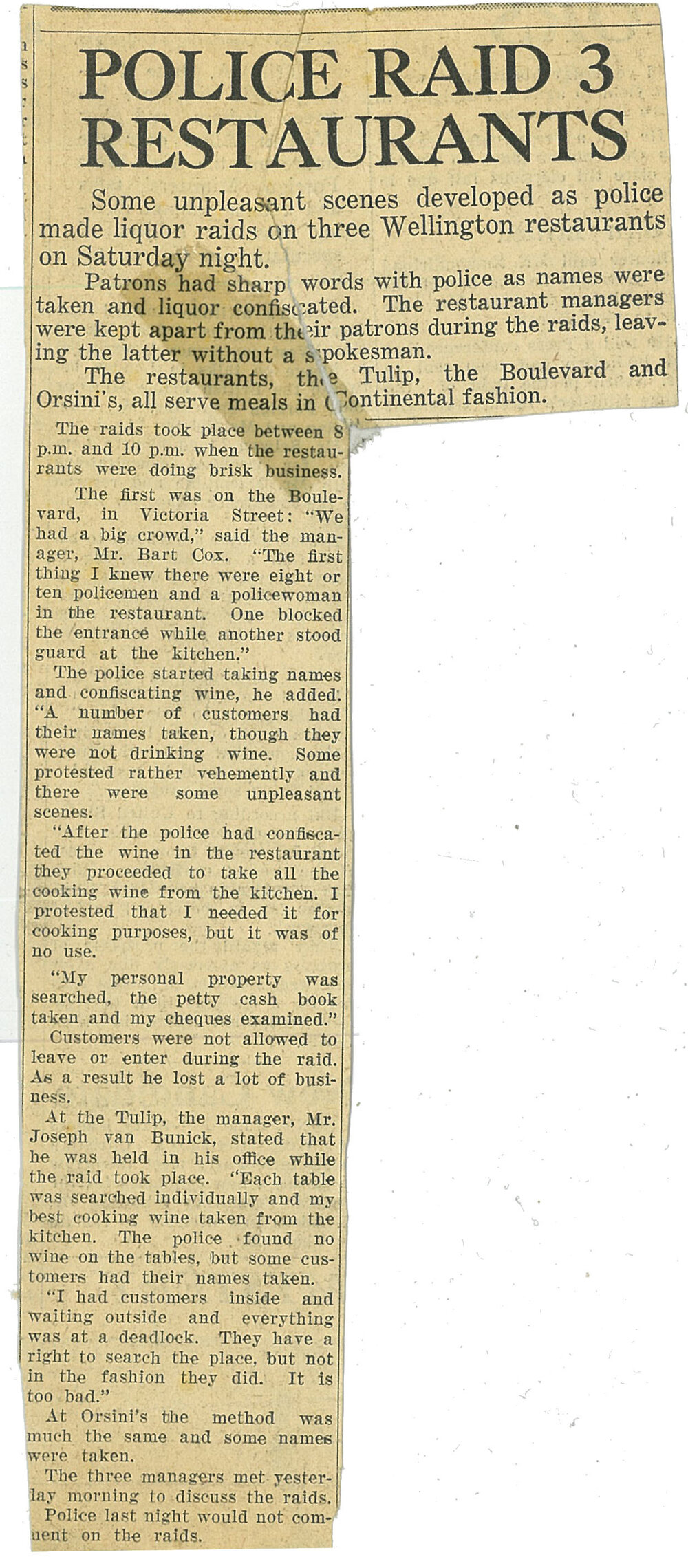 Police raid 3 restaurants