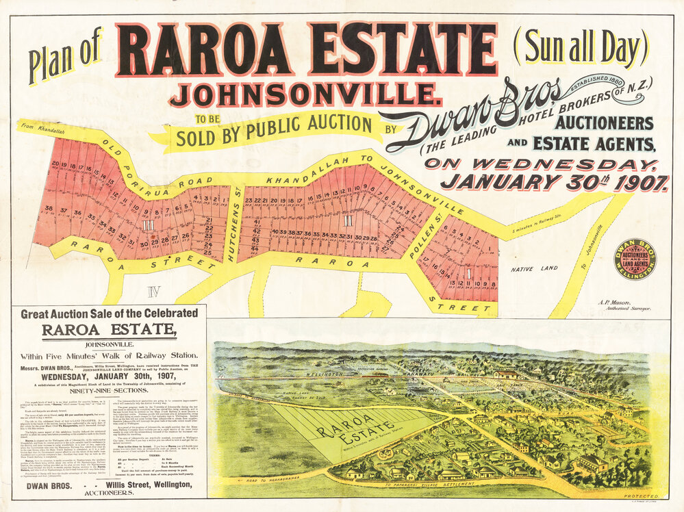 Plan of the Raroa Estate, Johnsonville