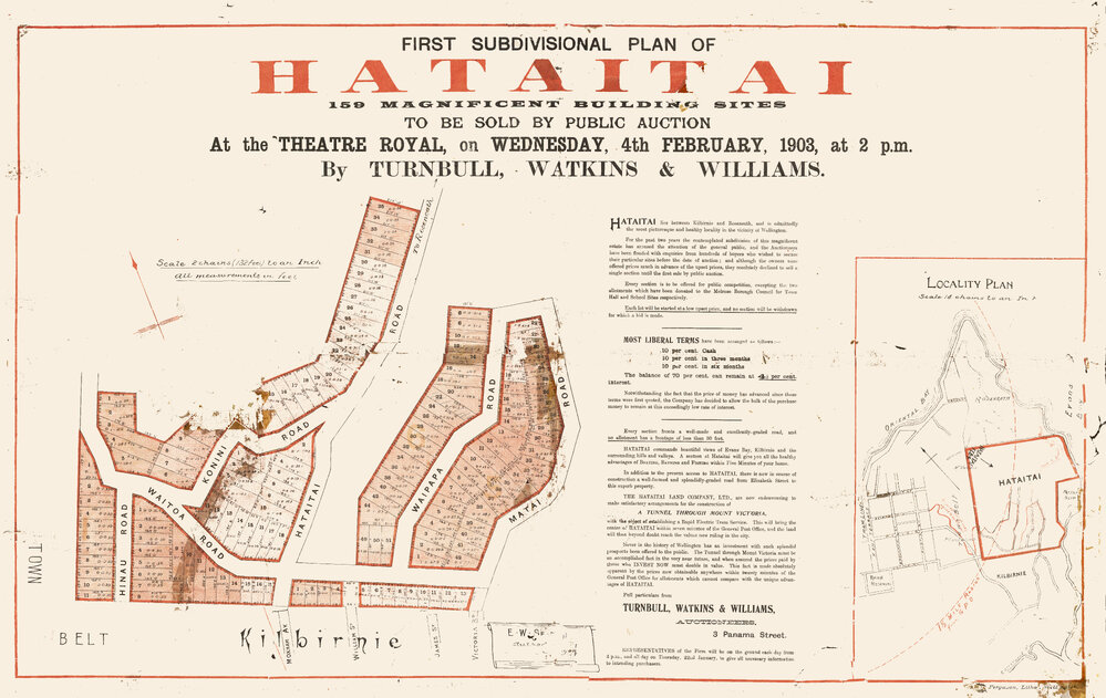 First Subdivisional Plan of Hataitai