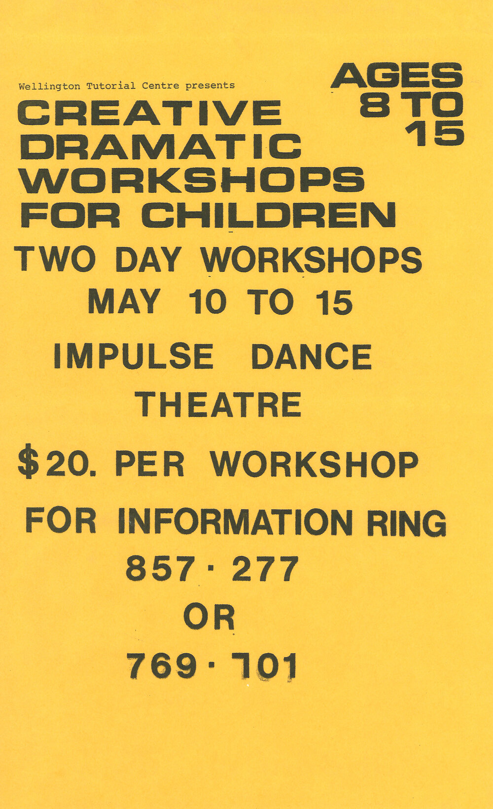 Creative Dramatic Workshops