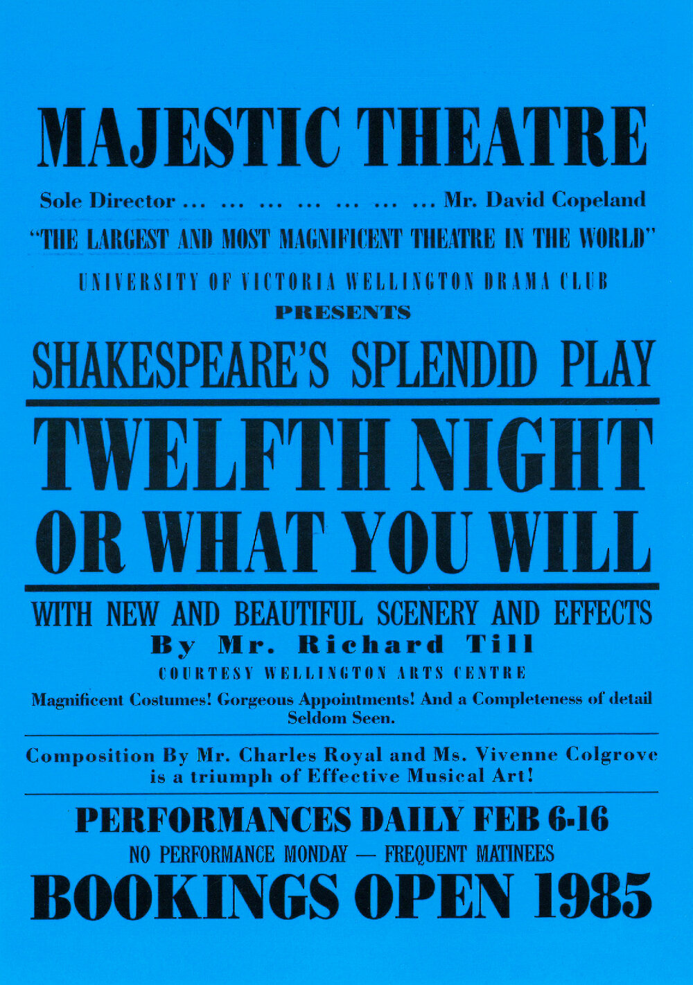 V.U.W. Drama Club: "Twelfth Night"