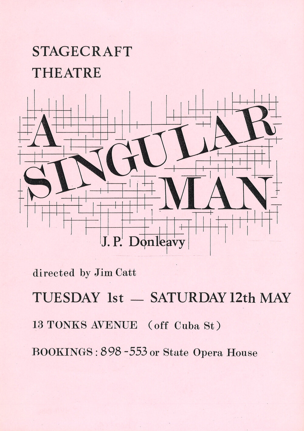 Stagecraft Theatre: "A Singular Man"