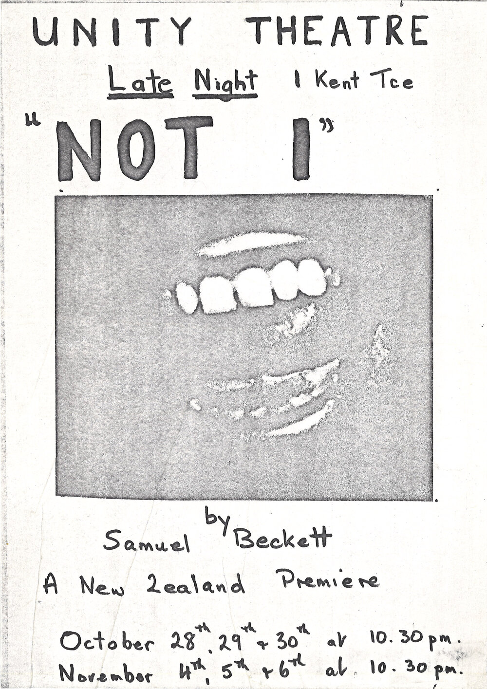 Unity Theatre: "Not I"