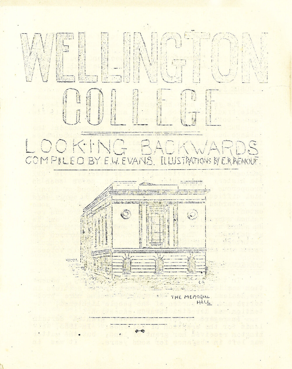 Wellington College : Looking Backwards