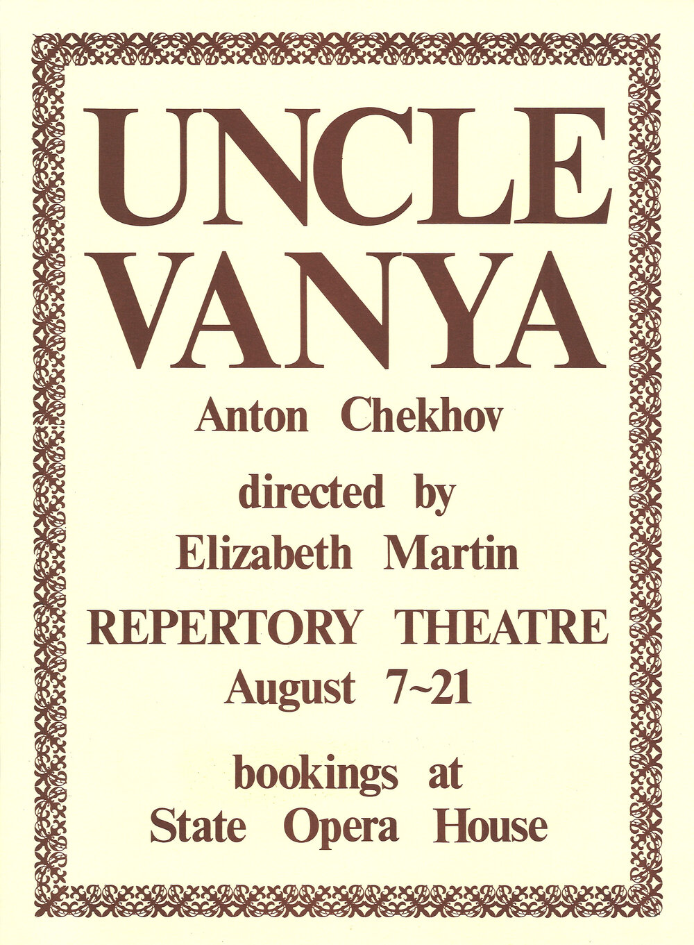 Wellington Repertory Theatre: "Uncle Vanya"