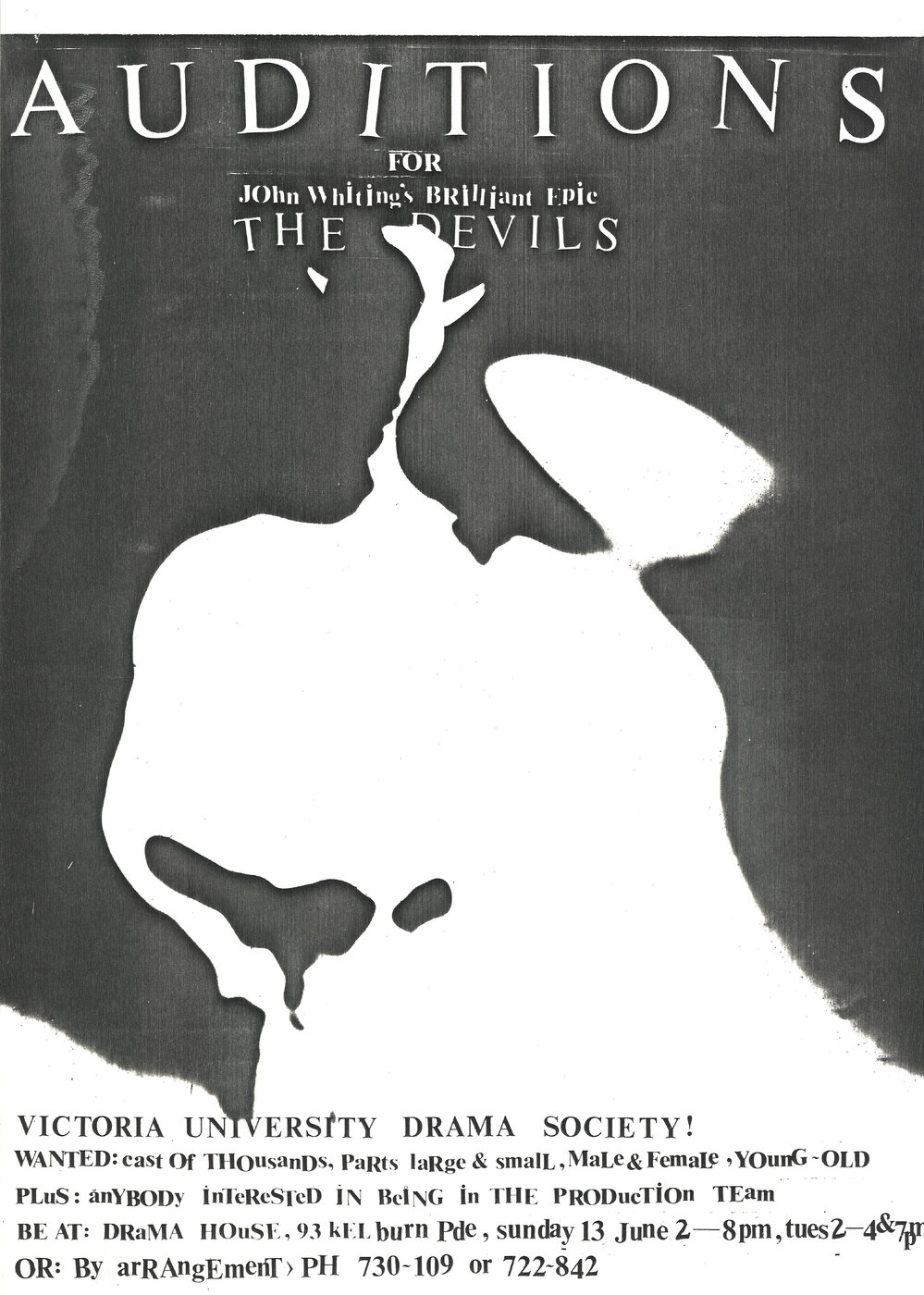 Audition notice for "The Devils"