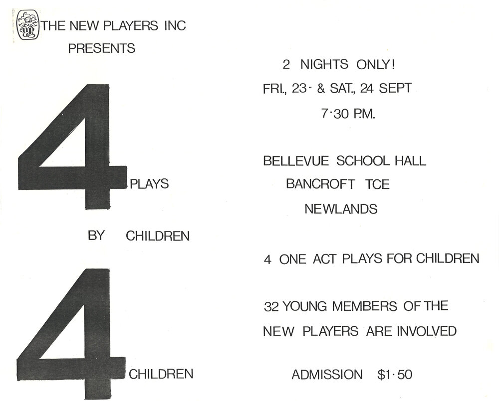 The New Players Inc presents 4 plays
