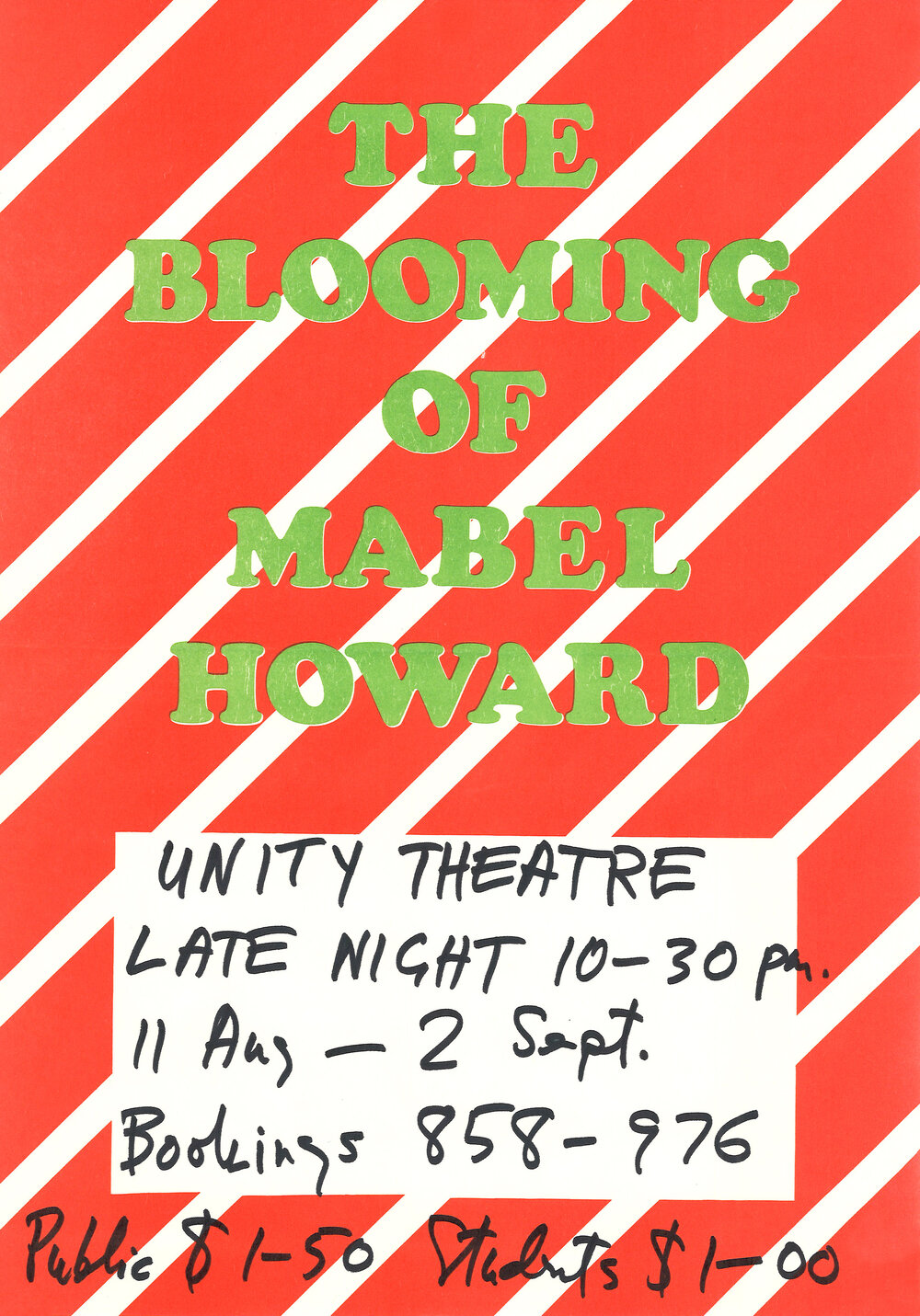 Unity Theatre: "The Blooming of Mabel Howard"