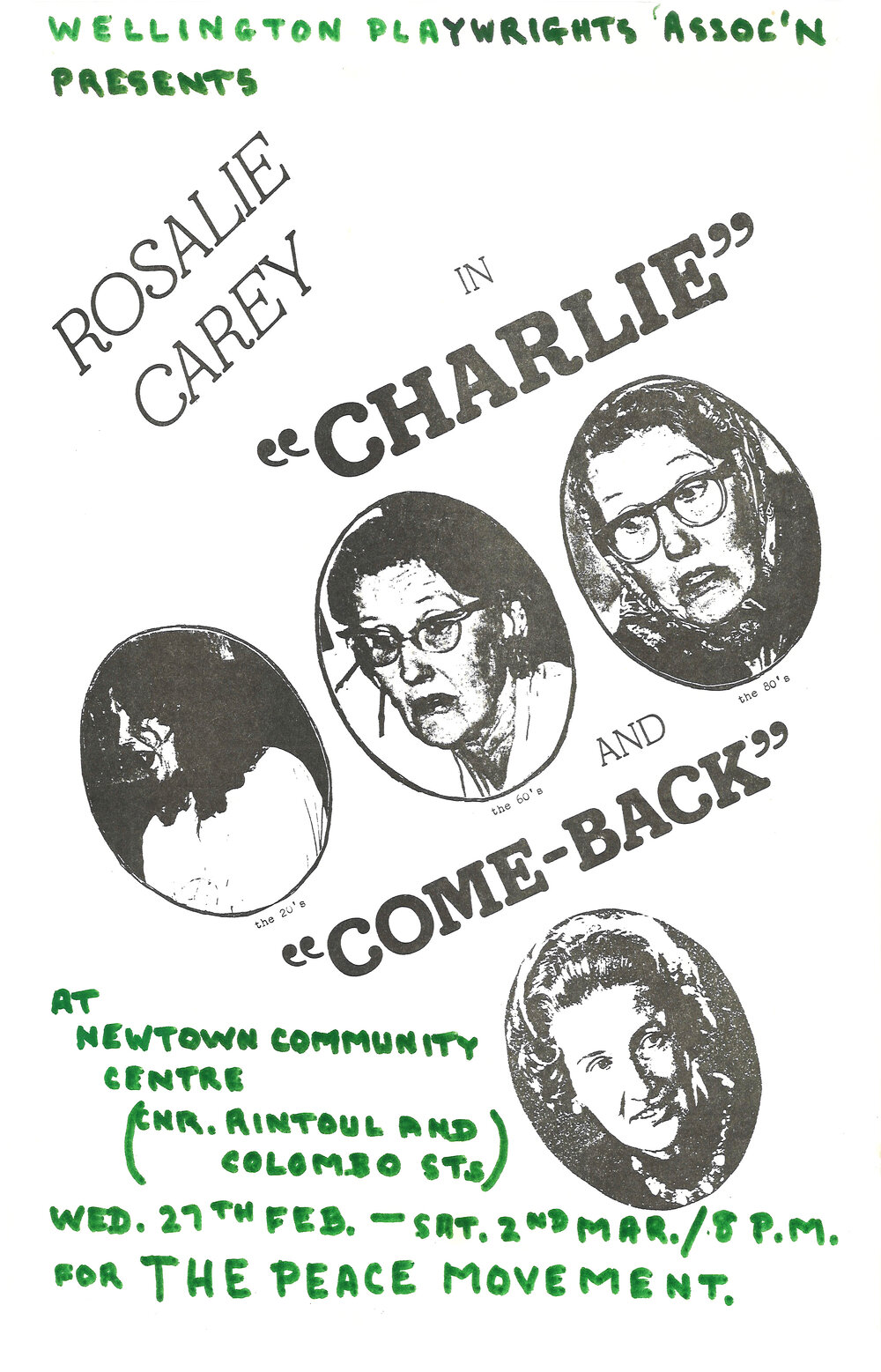 Wellington Playwrights Assoc'n presents