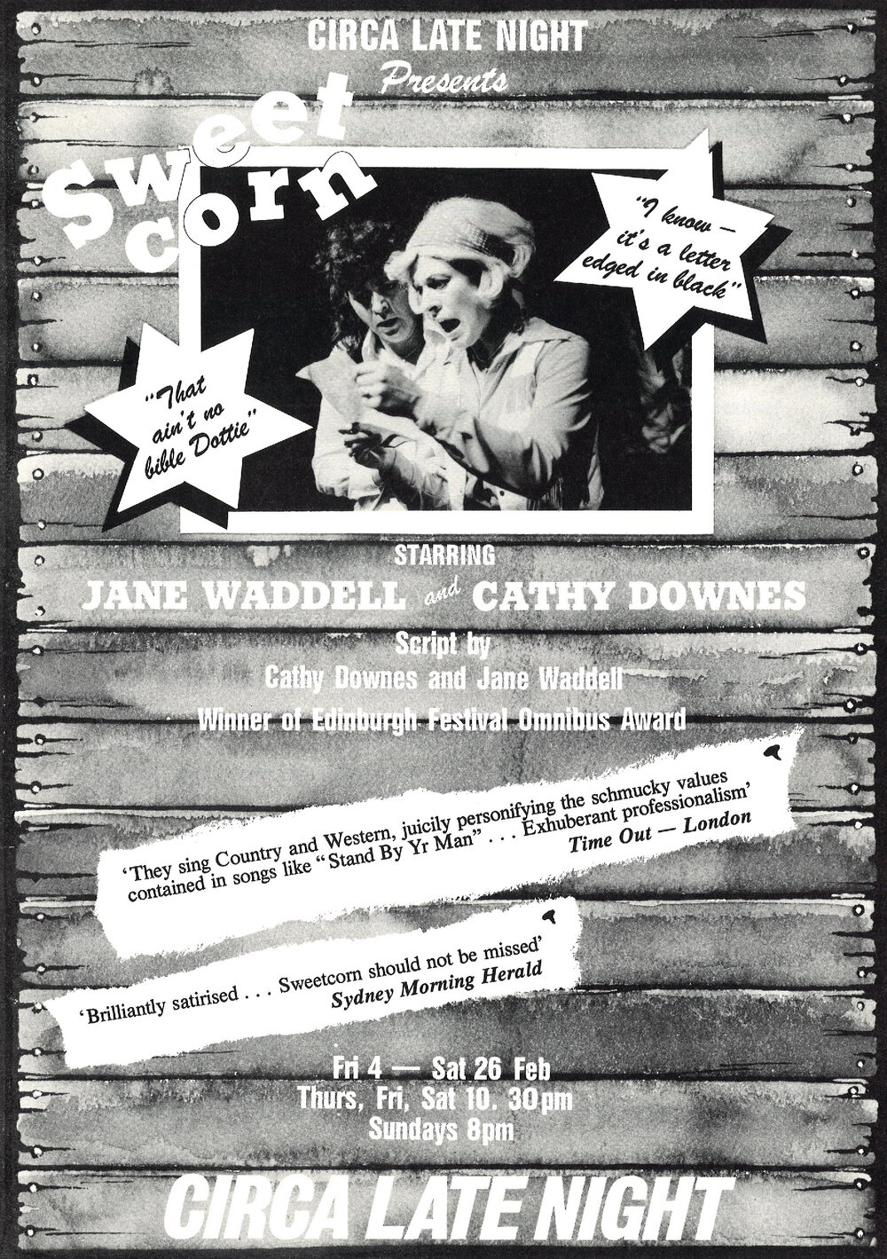 Circa Late Night presents Sweet Corn