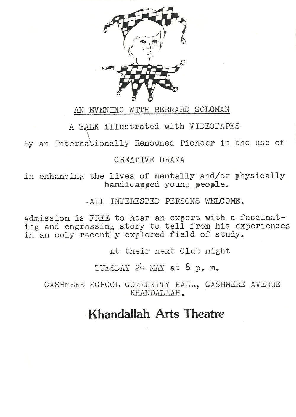 An Evening with Bernard Solomon