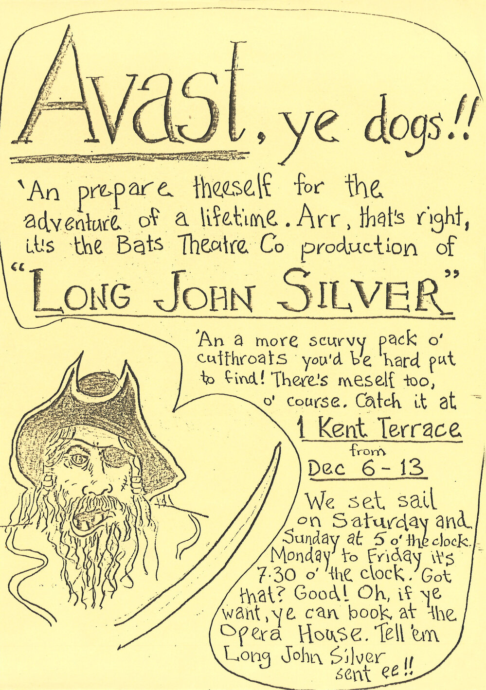 BATS Theatre: "Long John Silver"