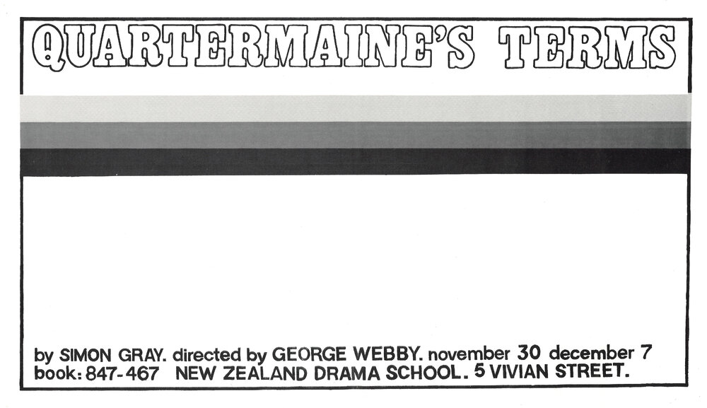 New Zealand Drama School: "Quartermaine's Terms"