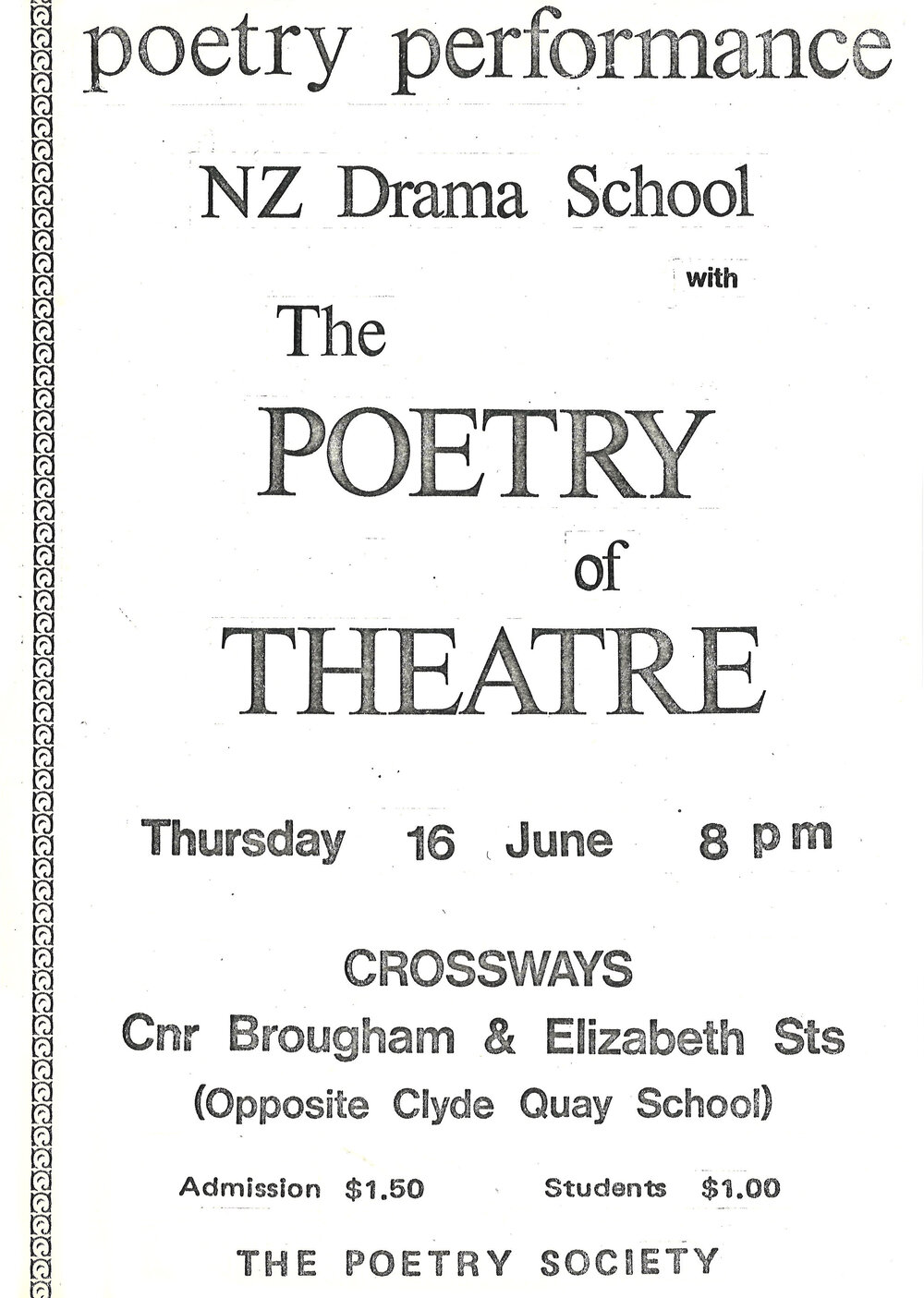 Poetry Performance by the New Zealand Drama School