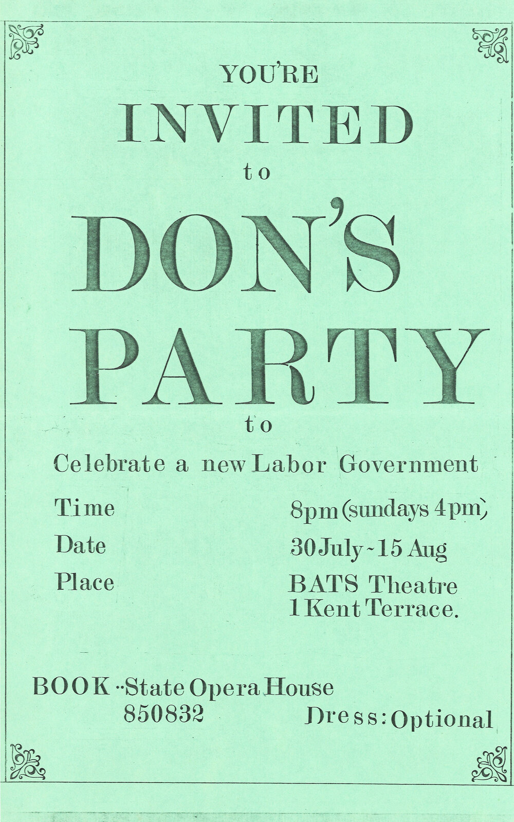 BATS Theatre: "Don's Party"