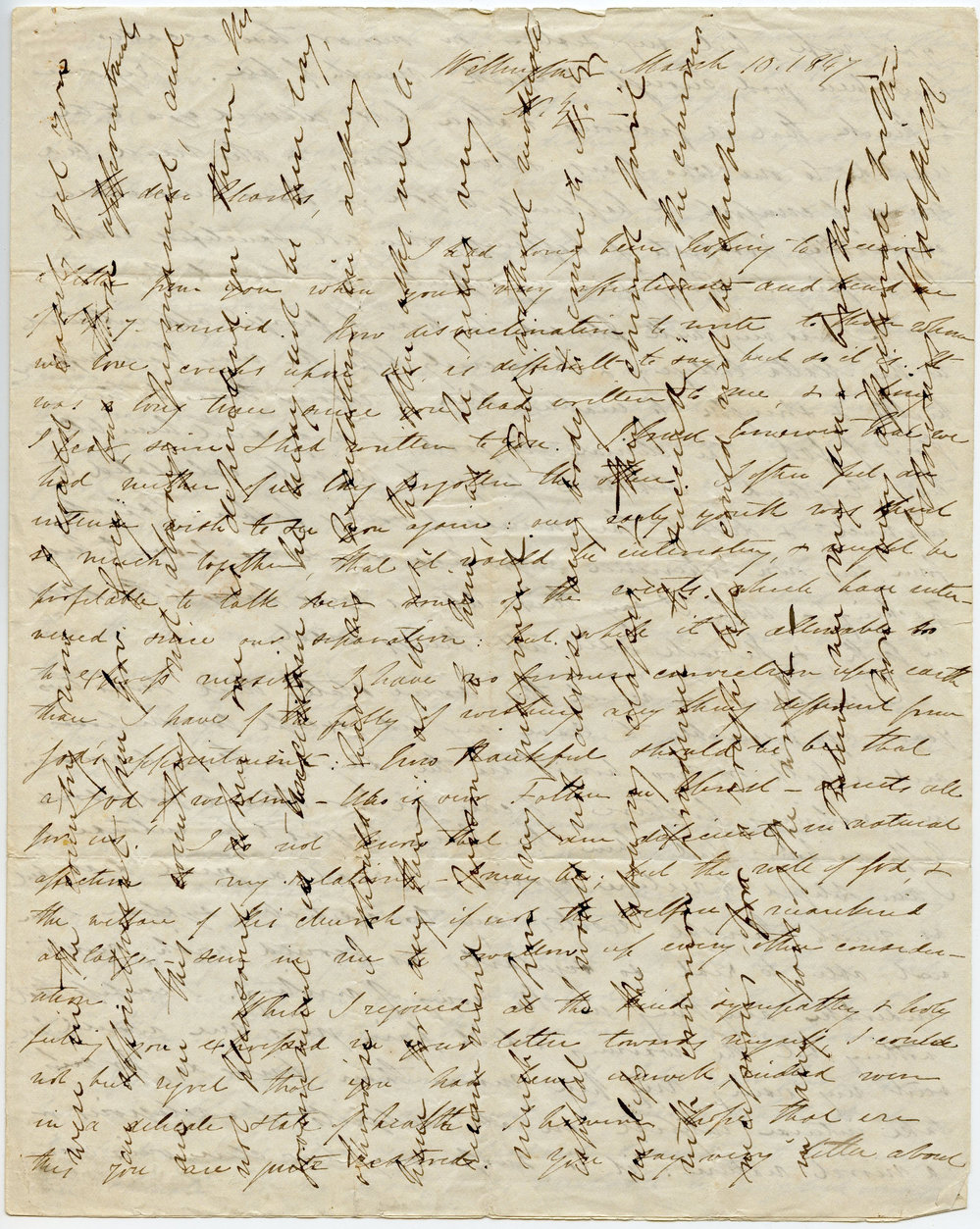 Letter from Octavius Hadfield to his brother Charles, March 1847