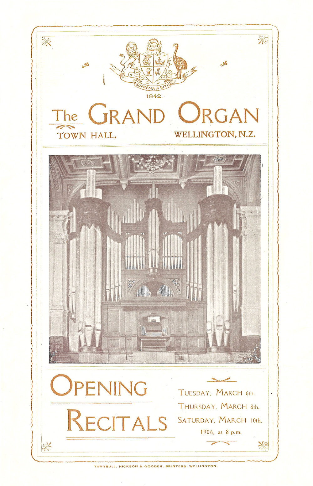 The Town Hall Grand Organ: Opening Recitals