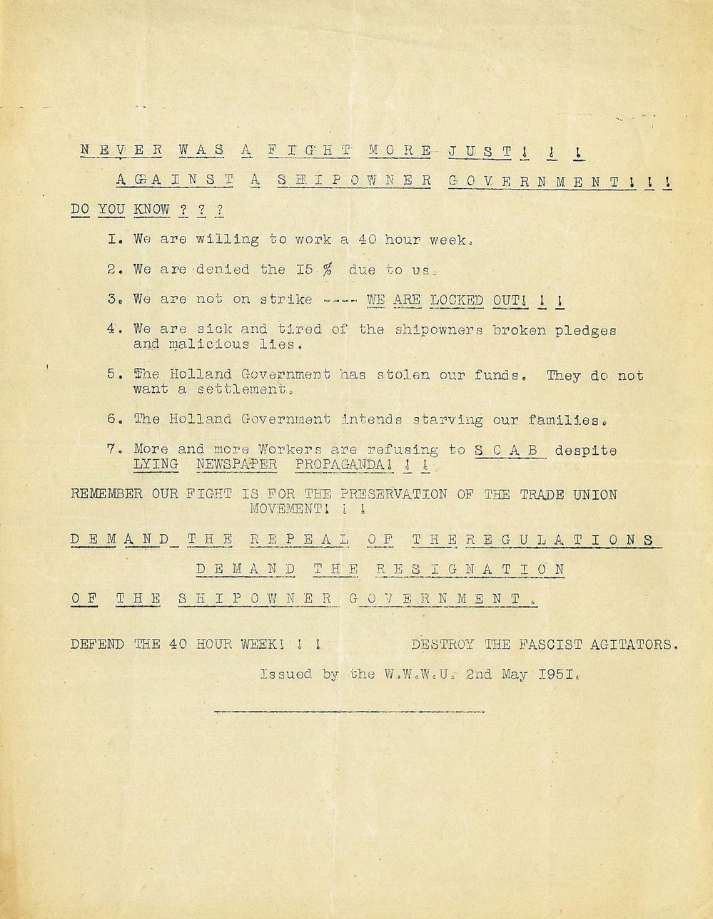 Never was a fight more just!