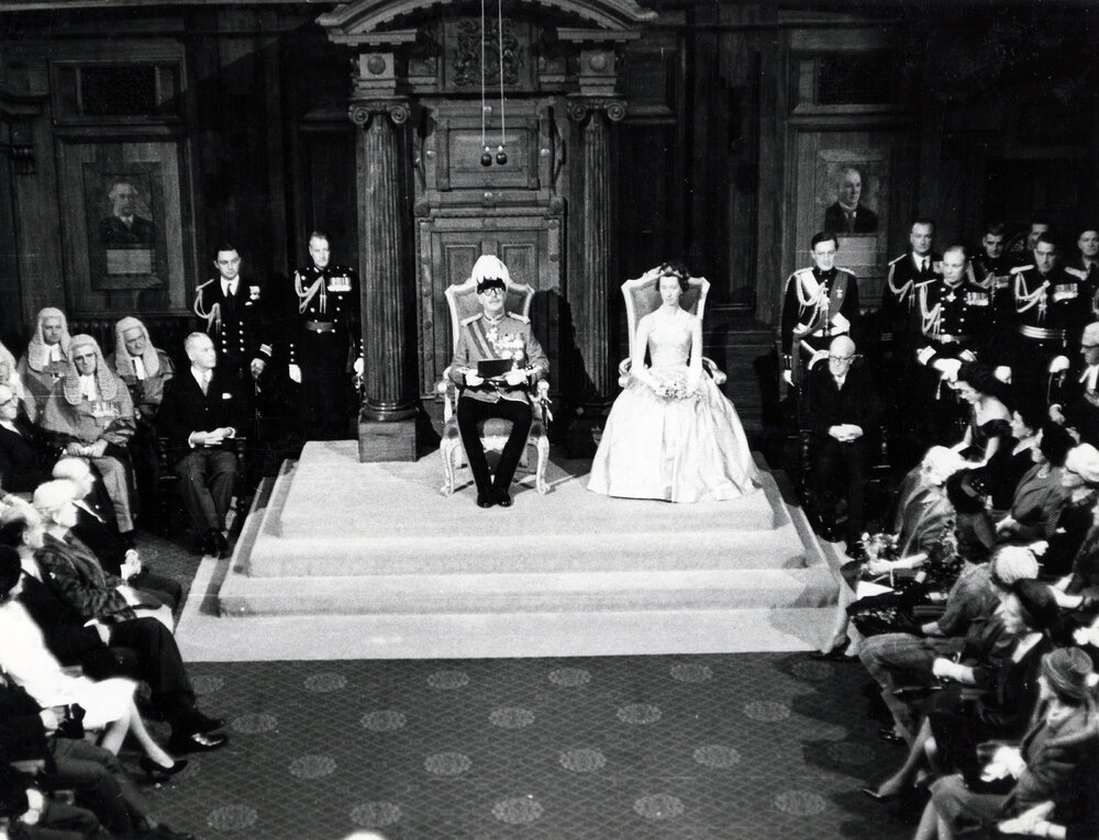 Sir Bernard Fergusson opening Parliament