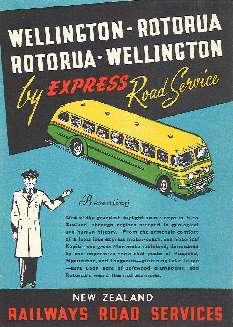 Wellington - Rotorua, Rotorua - Wellington by Express Road Service