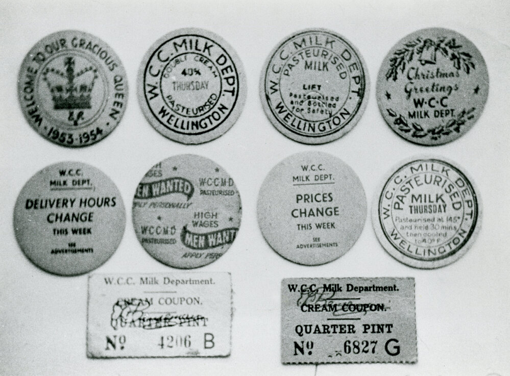 WCC milk bottle tops