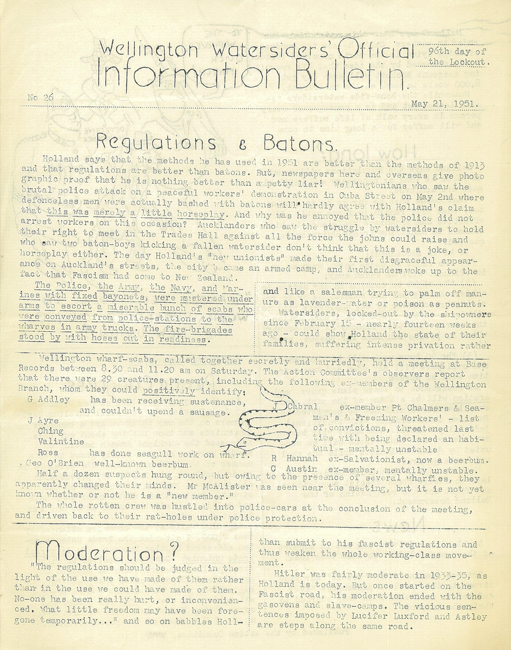 Wellington Watersiders' Official Information Bulletin, Number 26