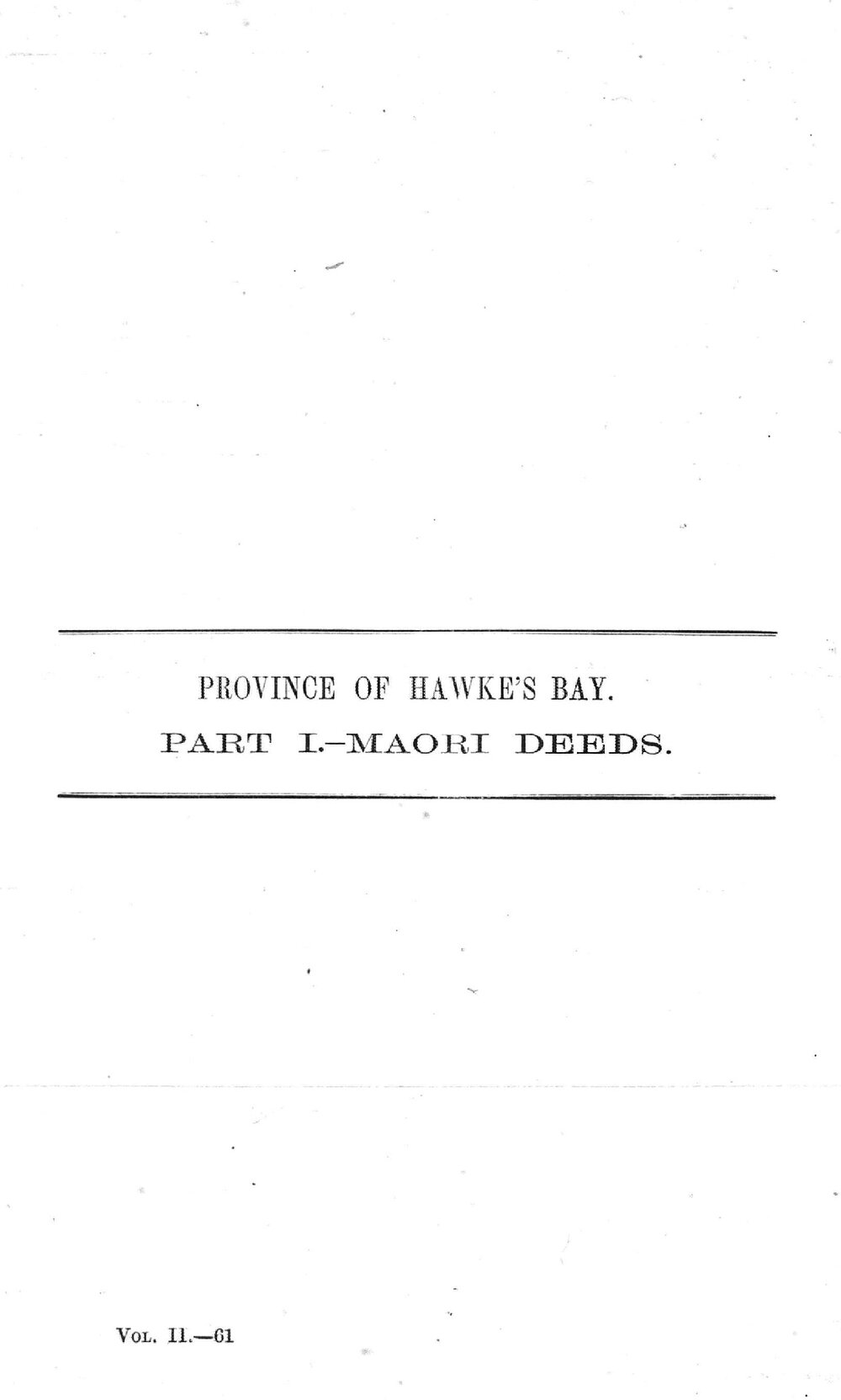 Turton's Māori Land Deeds : Province of Hawke's Bay