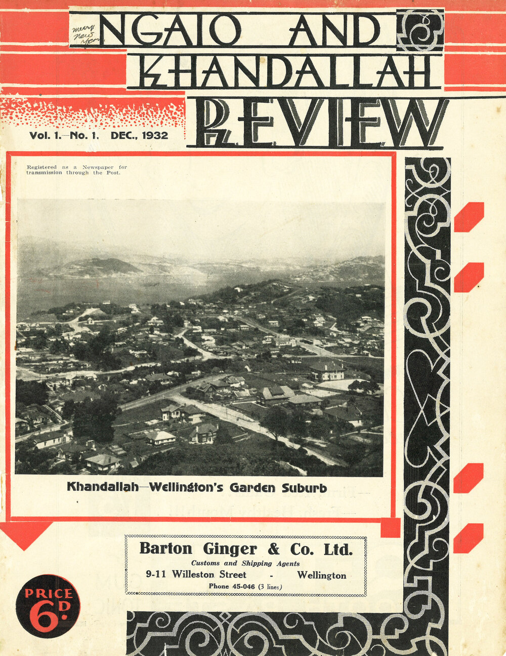 Ngaio and Khandallah Review, December 1932 