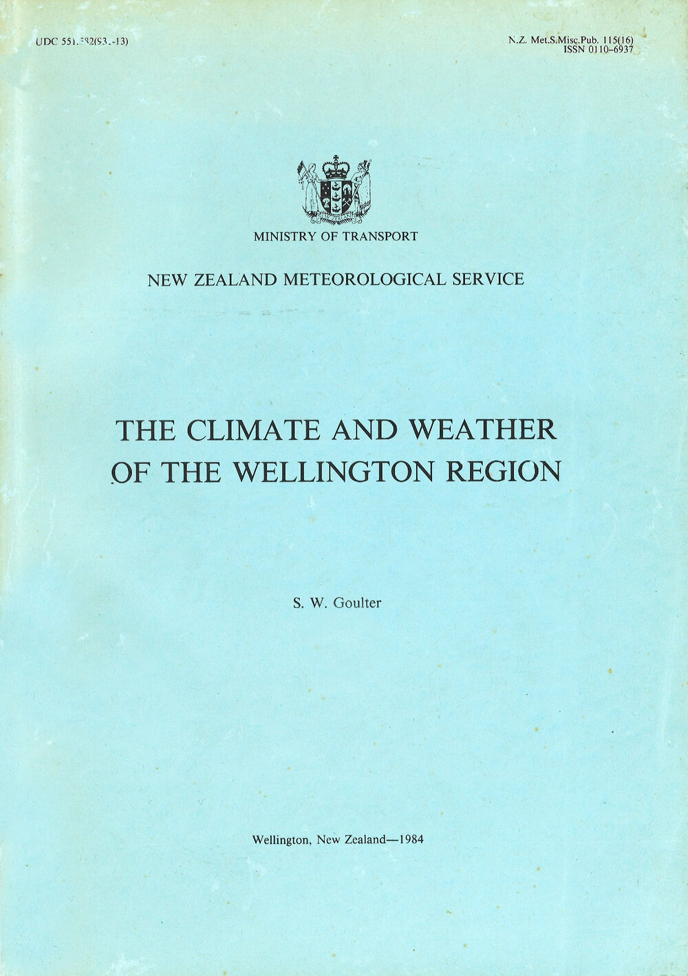 The Climate and Weather of the Wellington Region