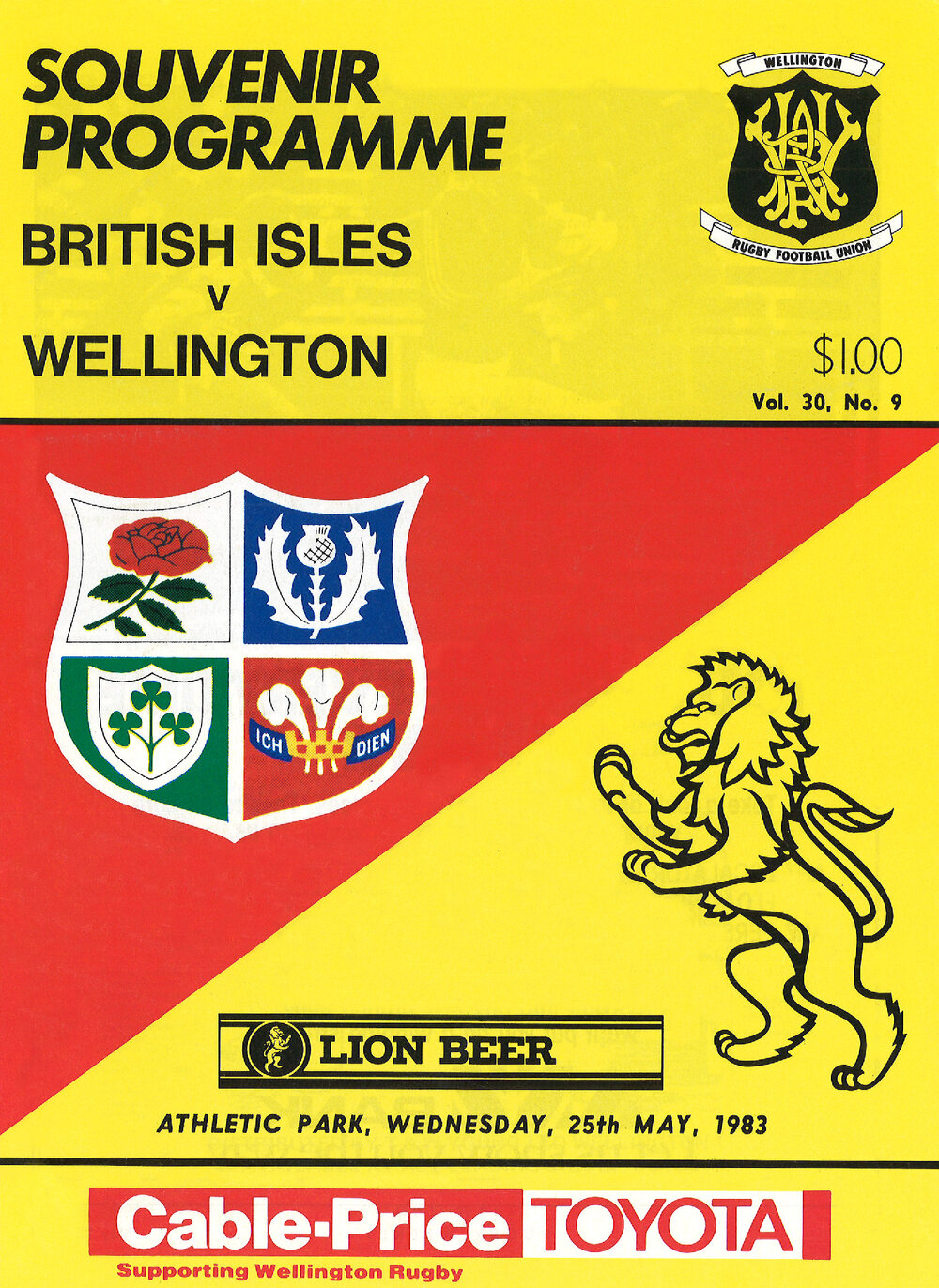 British Isles v. Wellington: Souvenir Programme