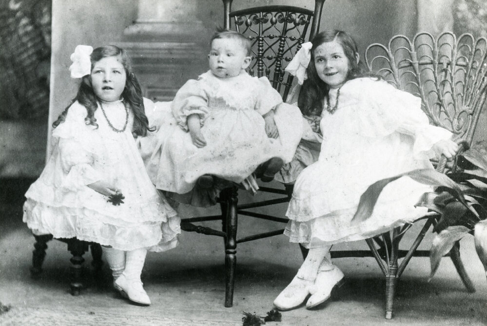 Studio portrait of unidentified children
