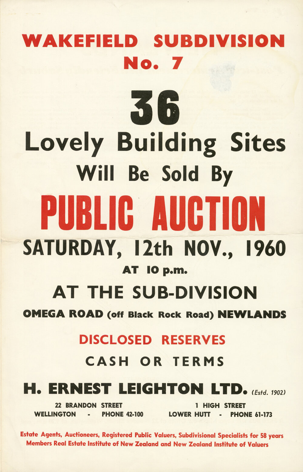 Wakefield Subdivision Plan (Newlands)