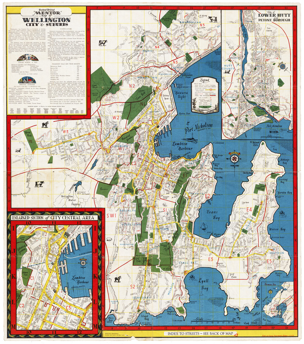 The "Mentor" Map of Wellington City and Suburbs (c. 1947)