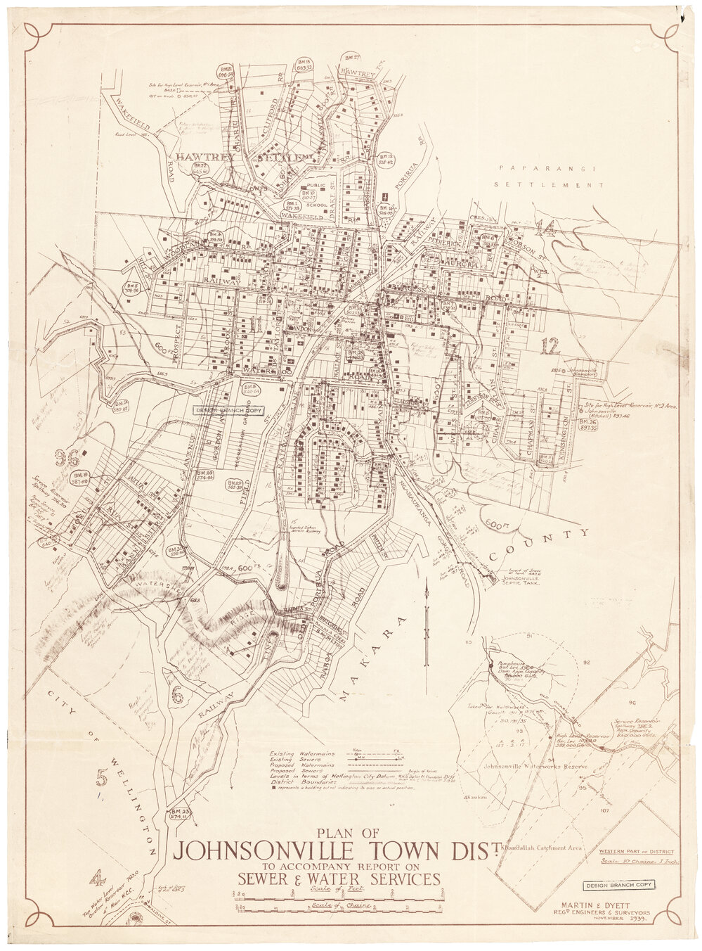 Plan of Johnsonville Town District (1939)