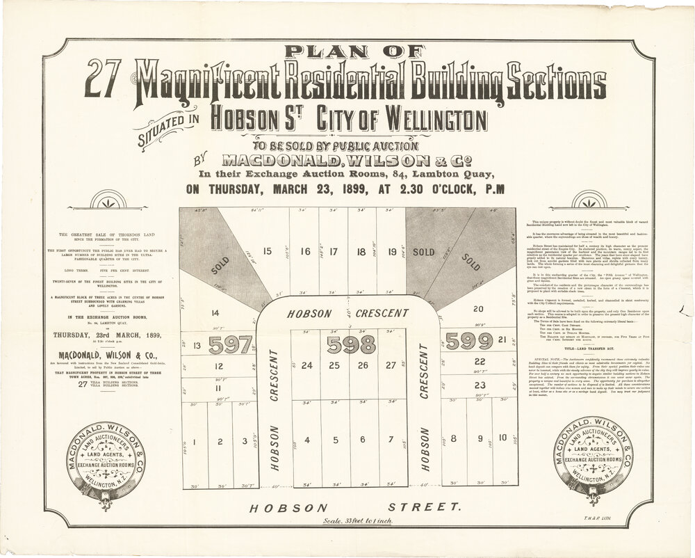 Hobson Crescent Subdivision Plan (1899)