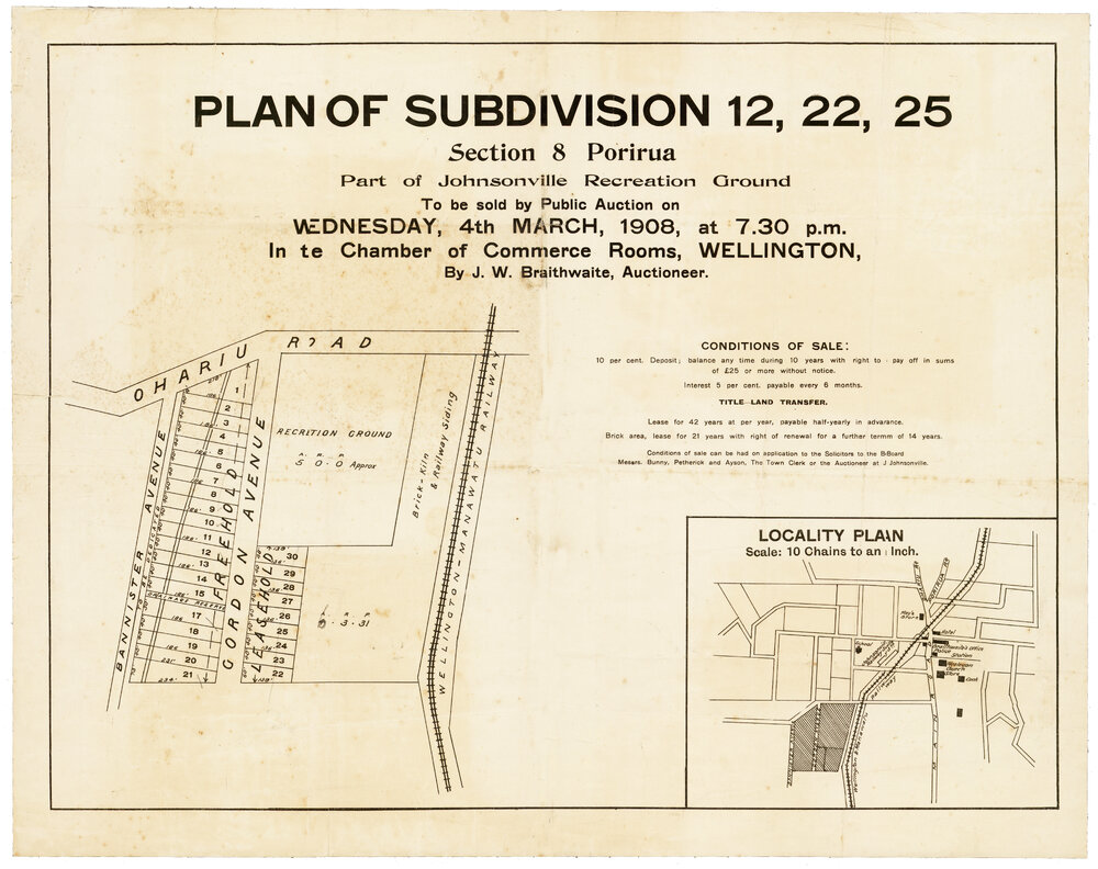 Johnsonville Subdivision Plan (1908)