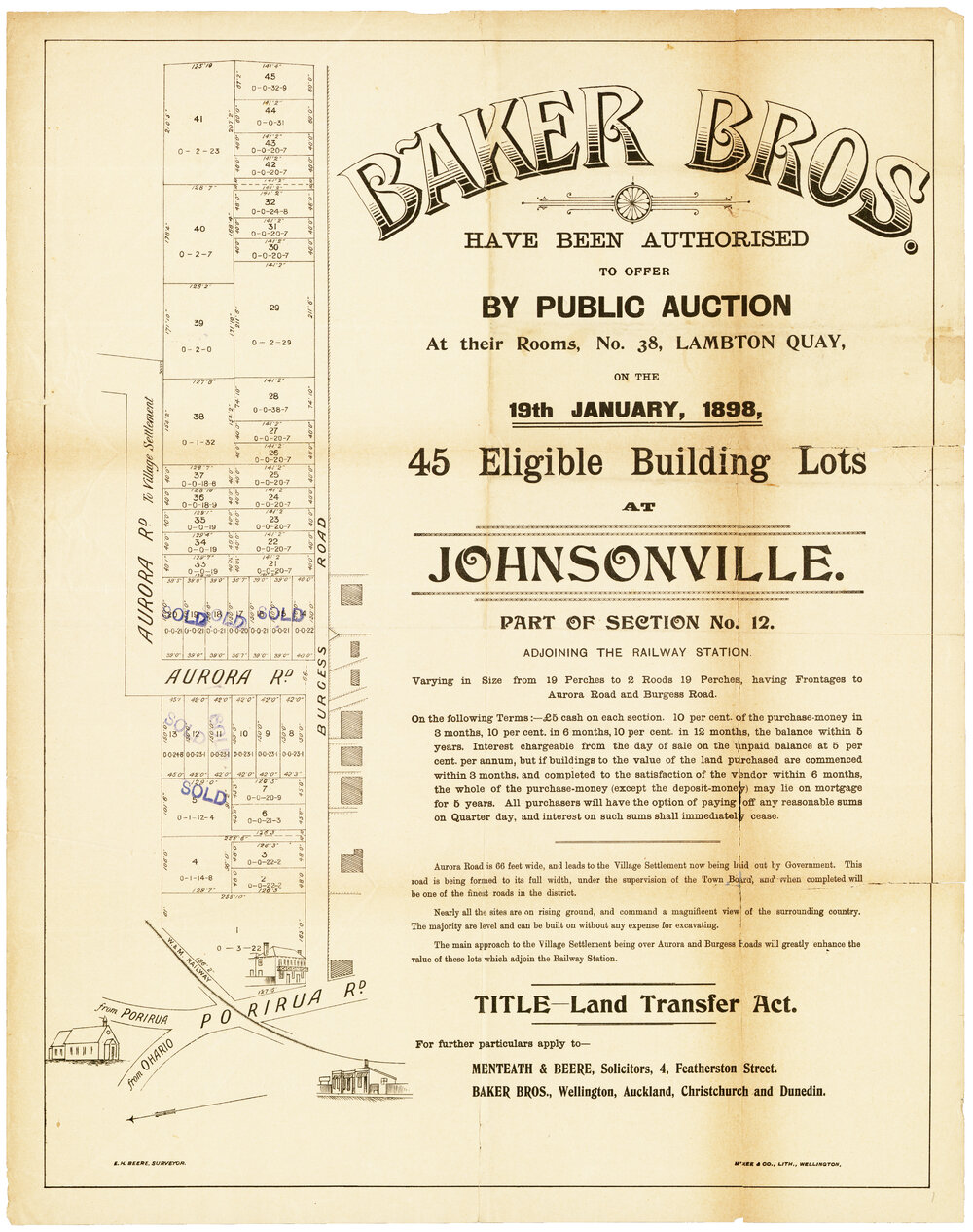Johnsonville Subdivision Plan (1898)