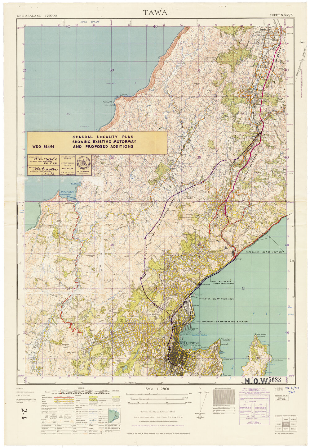 Proposed Wellington motorway express route (1962)