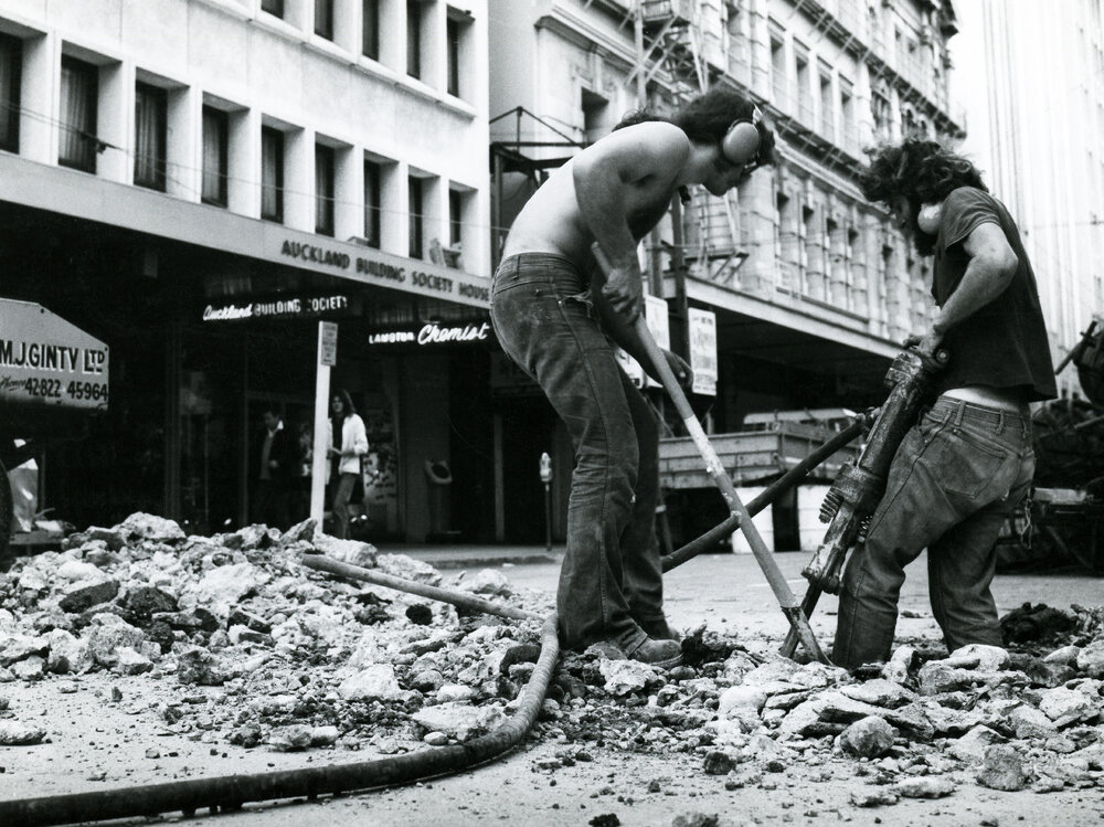 Roadworks on Lambton Quay