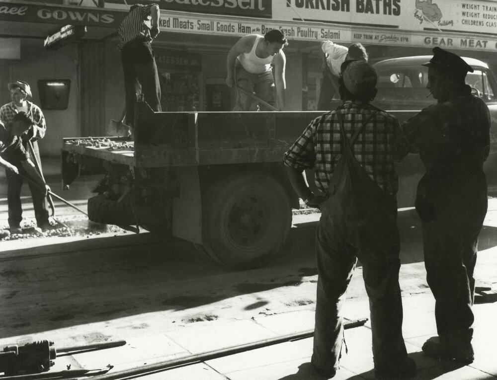 Roadworks on Manners Street