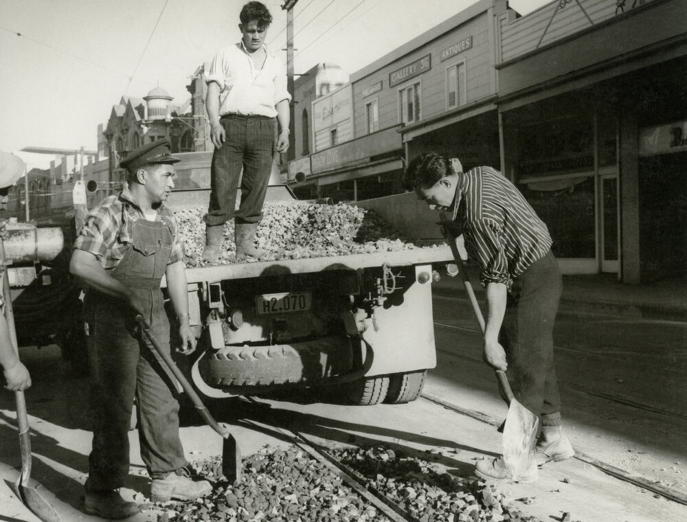 Roadworks on Manners Street