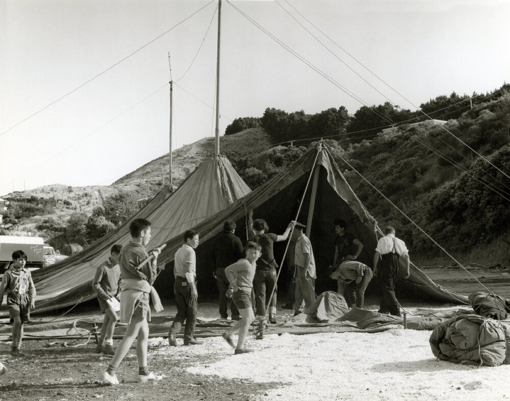 Pitching a circus tent