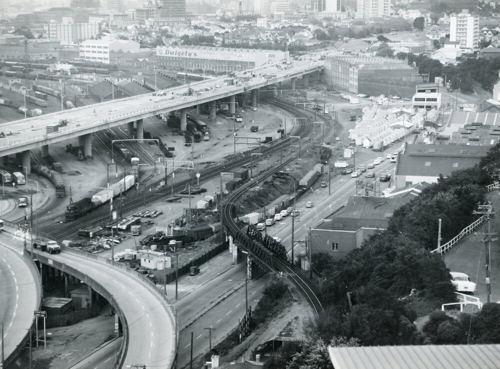 Wellington Urban Motorway construction